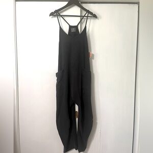 NWT FP Movement by Free People Hot Shot Onesie Washed Black XS